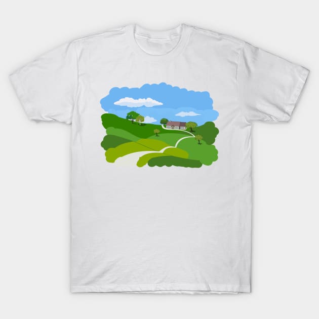 Landscape village T-Shirt by mypointink